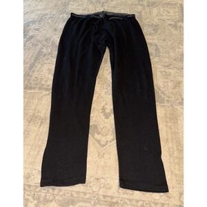 Omni-Wool Pants Mens Sz XL Black Base Layer Wool Blend Long John Bottoms Pull On
